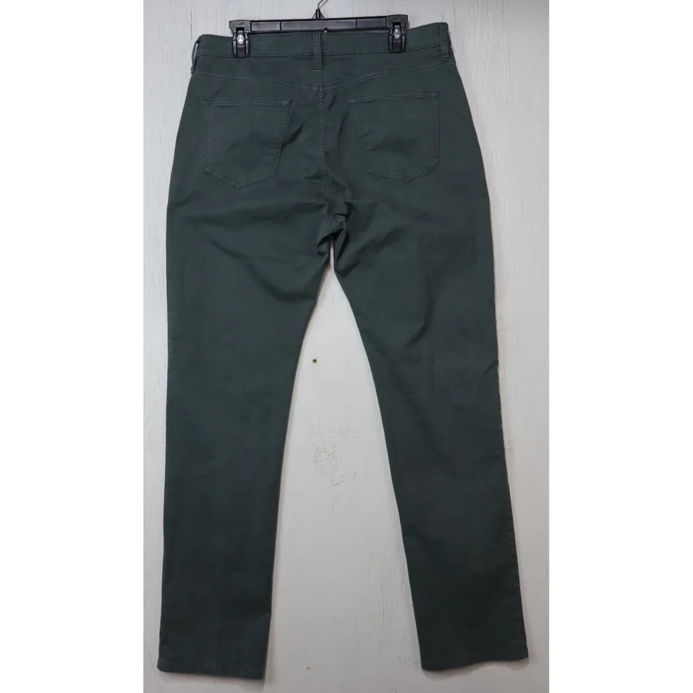 Mens Flint and Tinder Pants Green Cotton Size 33x32 Stretch Straight Flat Front
